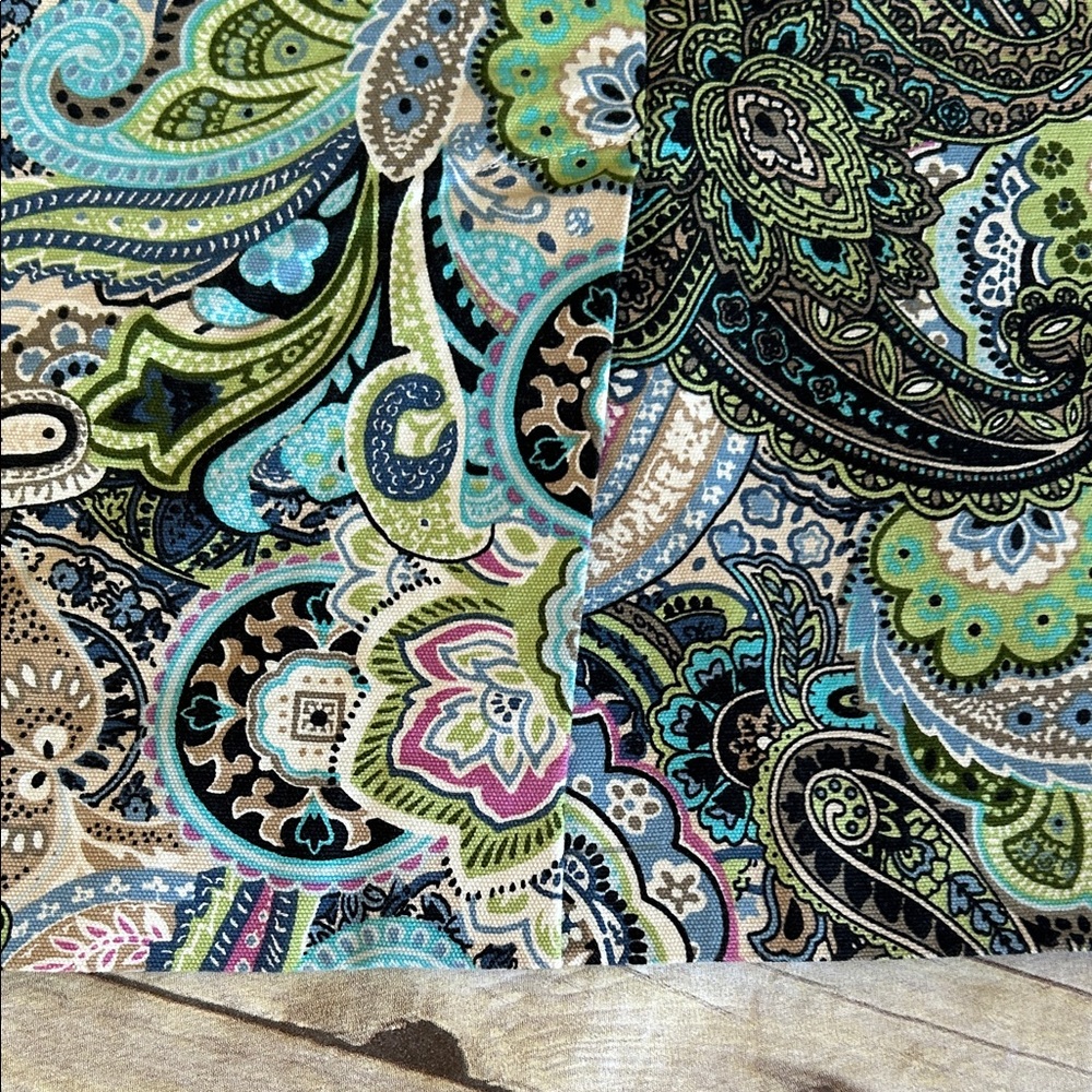Talbots Paisley Pencil Skirt - Green, Blue, Pink, Black - Picture 5 of 5